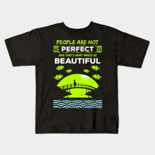 People are not perfect and thats what makes us beautiful recolor 7 Kids T-Shirt